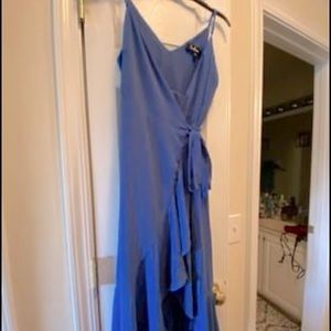 Blue Wrap Dress from Lulus